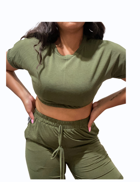 Green Short Set